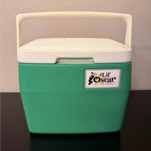 Coleman Lil' Oscar Vintage Cooler in Green and Cream